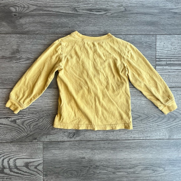 Carter’s Toddler Boy Long Sleeve T-Shirt Yellow Brown Little Builder Tools 2T - Picture 2 of 8
